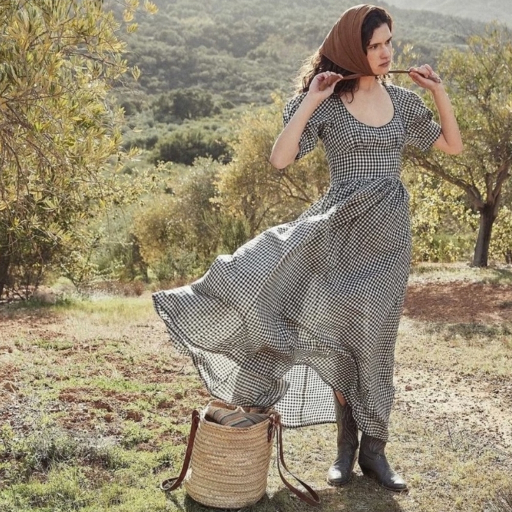 Doen Kennedy Dress In Black Gingham